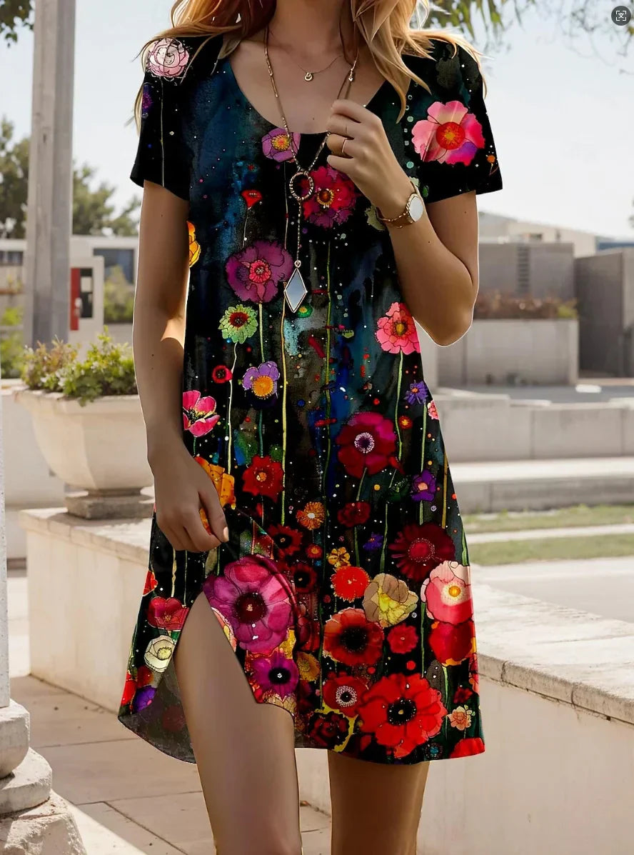 Linnea – Robe Courte Imprimée Tendance