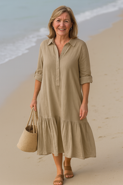 Cavell™ – Robe à col avec ourlet volanté