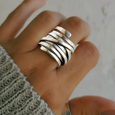 Bliss - Bague en argent vintage à épaisseur généreuse